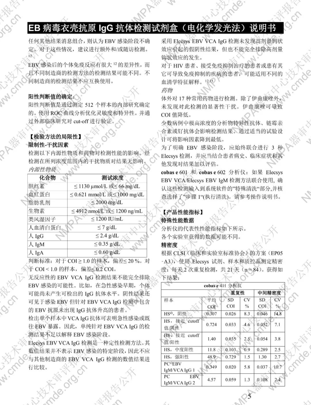 羅氏EB病毒衣殼抗原IgG抗體檢測試劑盒三類IVD新品審評報告公開(圖18)