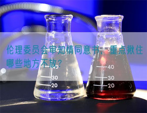 倫理委員會審知情同意書，重點(diǎn)揪住哪些地方不放？(圖1)